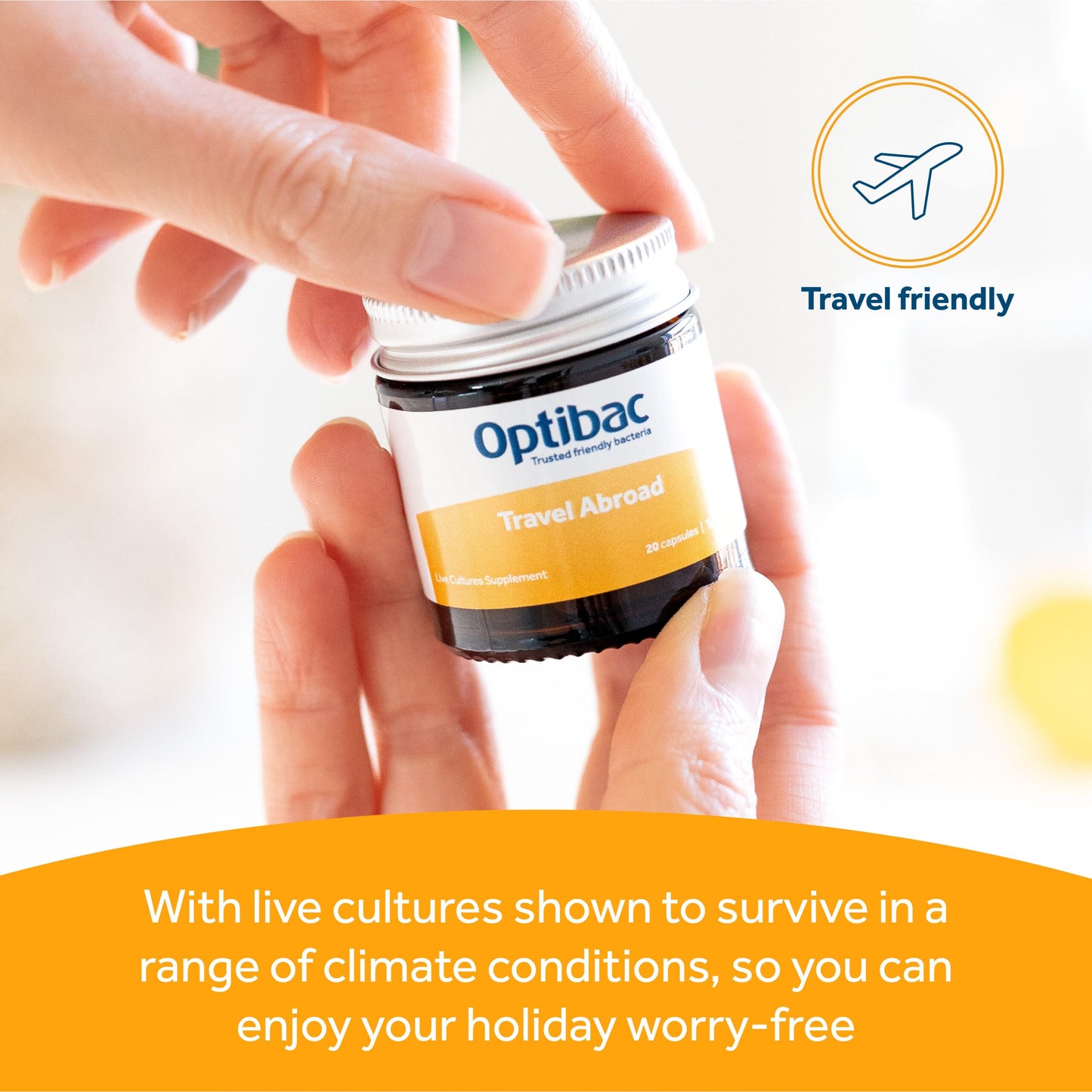 Optibac Probiotics Travel Abroad - 20 Capsules