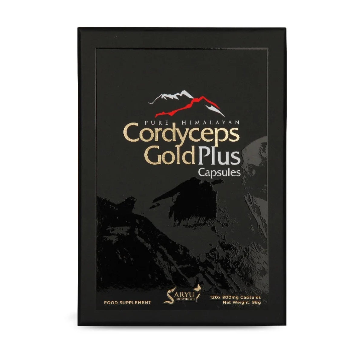 Pure Himalayan Cordyceps Gold Plus 120 capsules with cordyceps, ashwagandha, ginseng and maca for everyday energy and wellness routine support