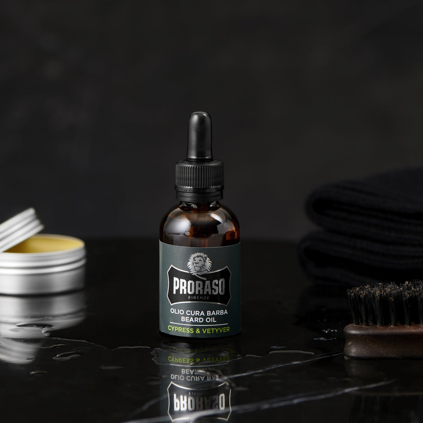 Proraso Cypress & Vetyver Beard Oil for men dermatologically tested fast-absorbing formula leaving beard soft shaped and easy to style daily
