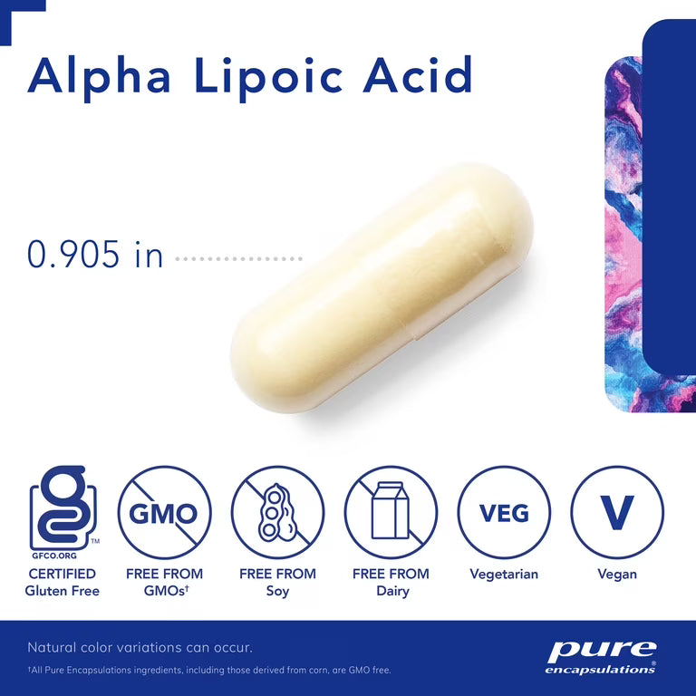 Pure Encapsulations Alpha Lipoic Acid 600mg 60 Capsules