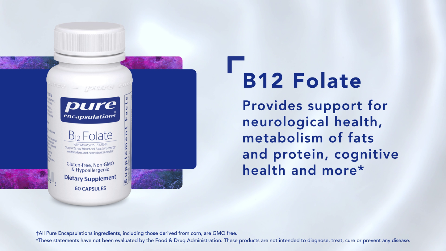 Pure Encapsulations B12 Folate - 60 Capsules