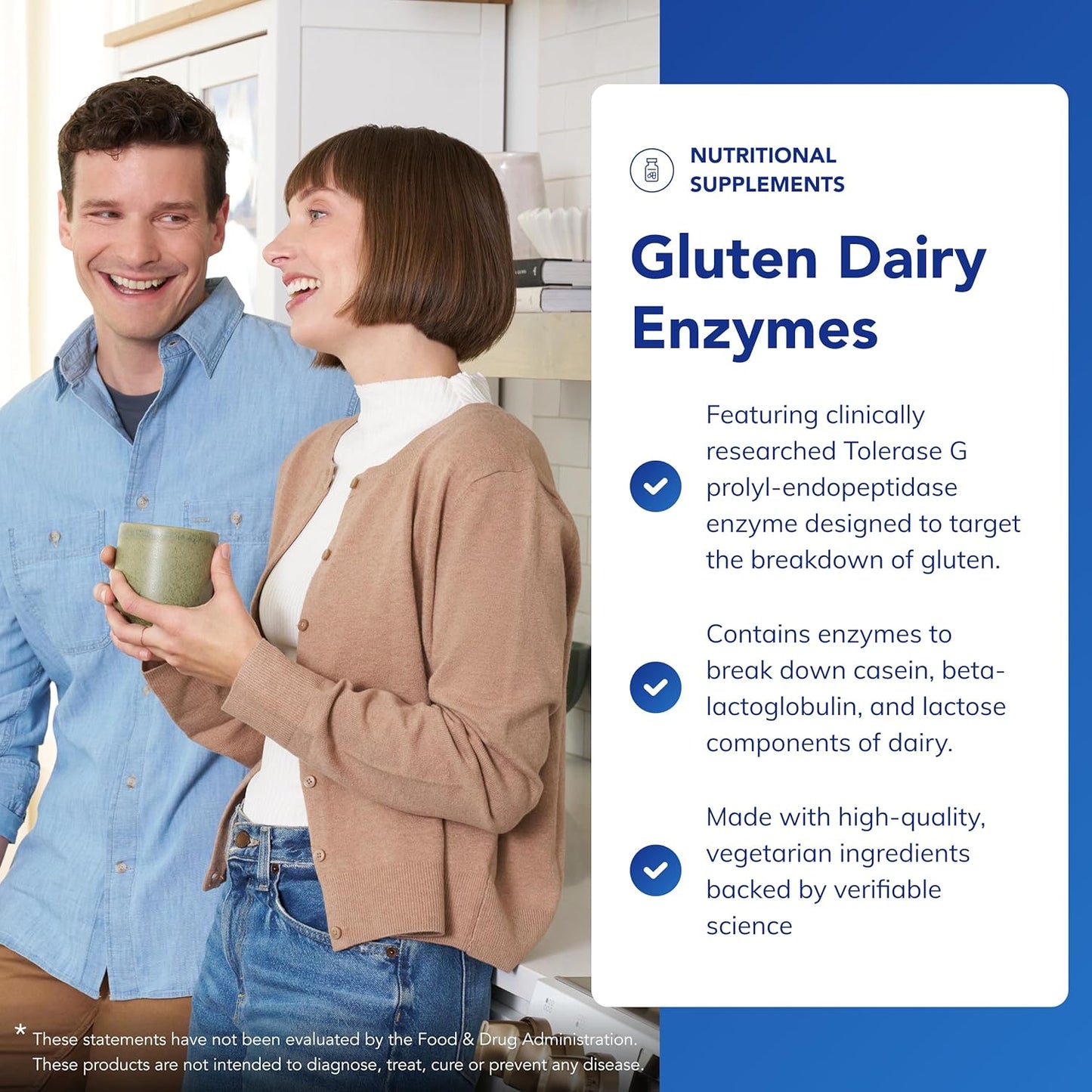 Pure Encapsulations Gluten Dairy Enzyme 60 Capsules