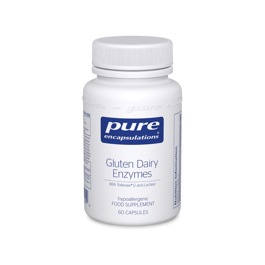 Pure Encapsulations Gluten Dairy Enzyme 60 Capsules