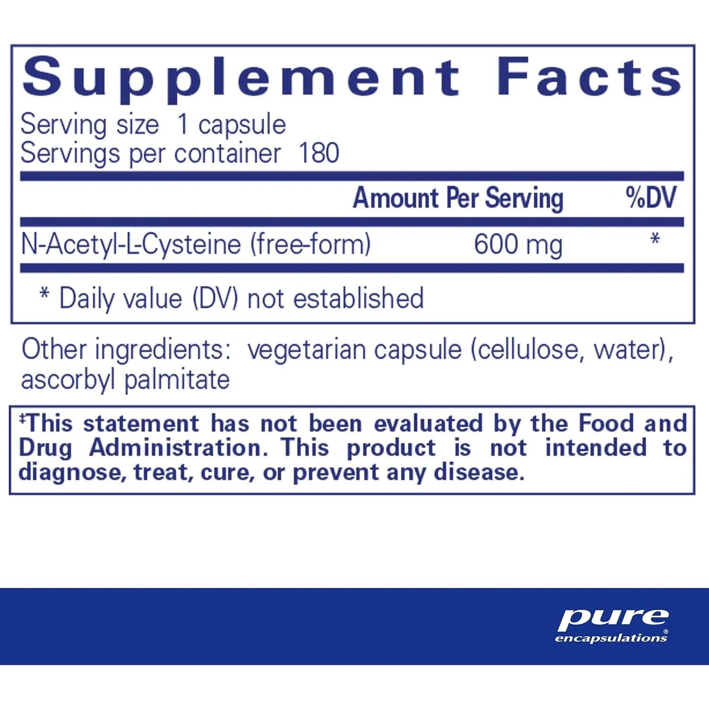 Pure Encapsulations NAC 600mg, 90 Capsules