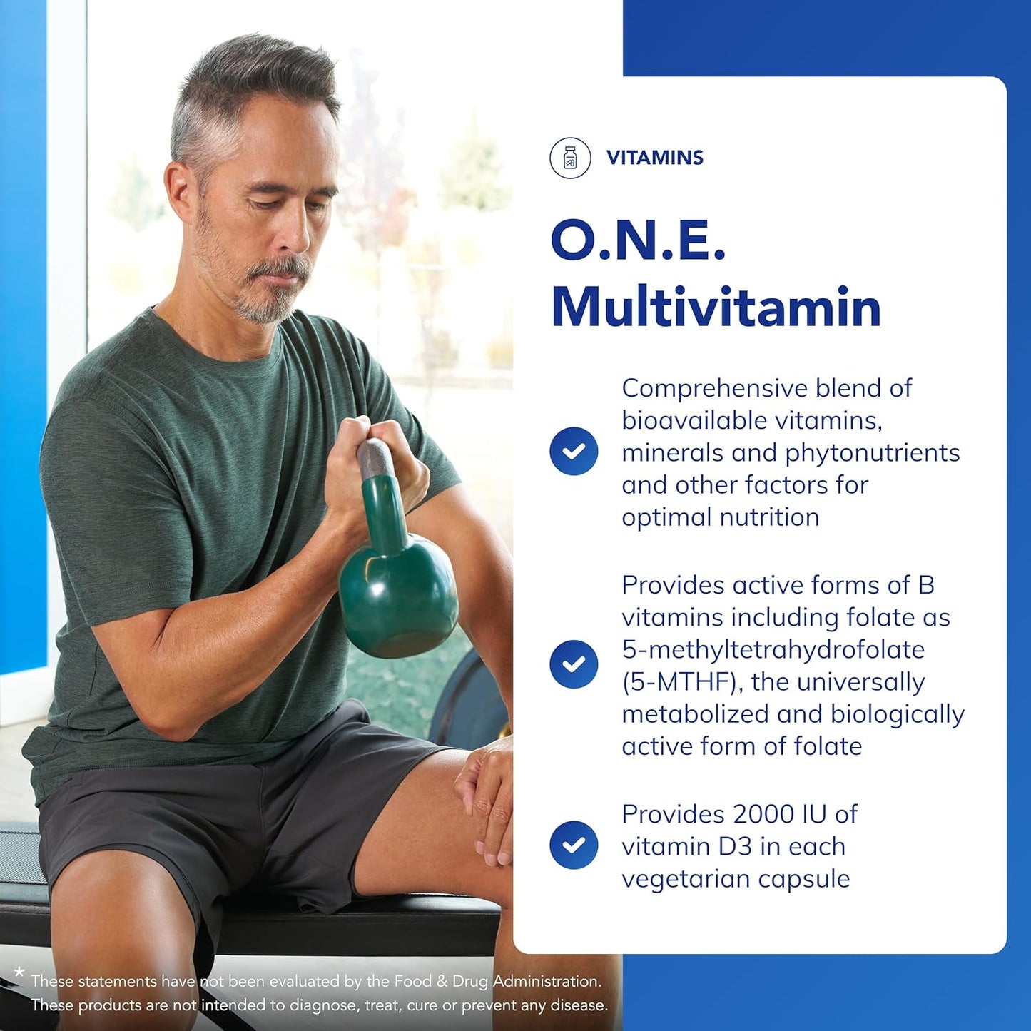 Pure Encapsulations O.N.E. Multivitamin 60 capsules for daily energy metabolism immune support and antioxidant protection