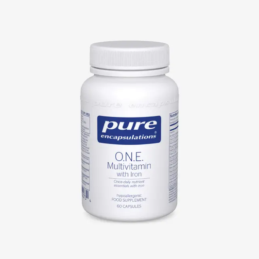 Pure Encapsulations O.N.E. Multivitamin with Iron 30 Capsules broad-spectrum daily multivitamin with active B vitamins and vitamin D3