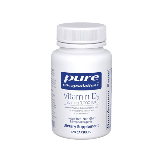 Pure Encapsulations Vitamin D3 1000iu, 120 Capsules
