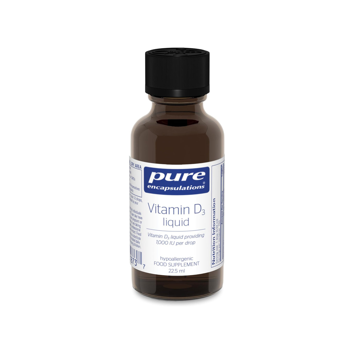 Pure Encapsulations Vitamin D3 Liquid, 22ml