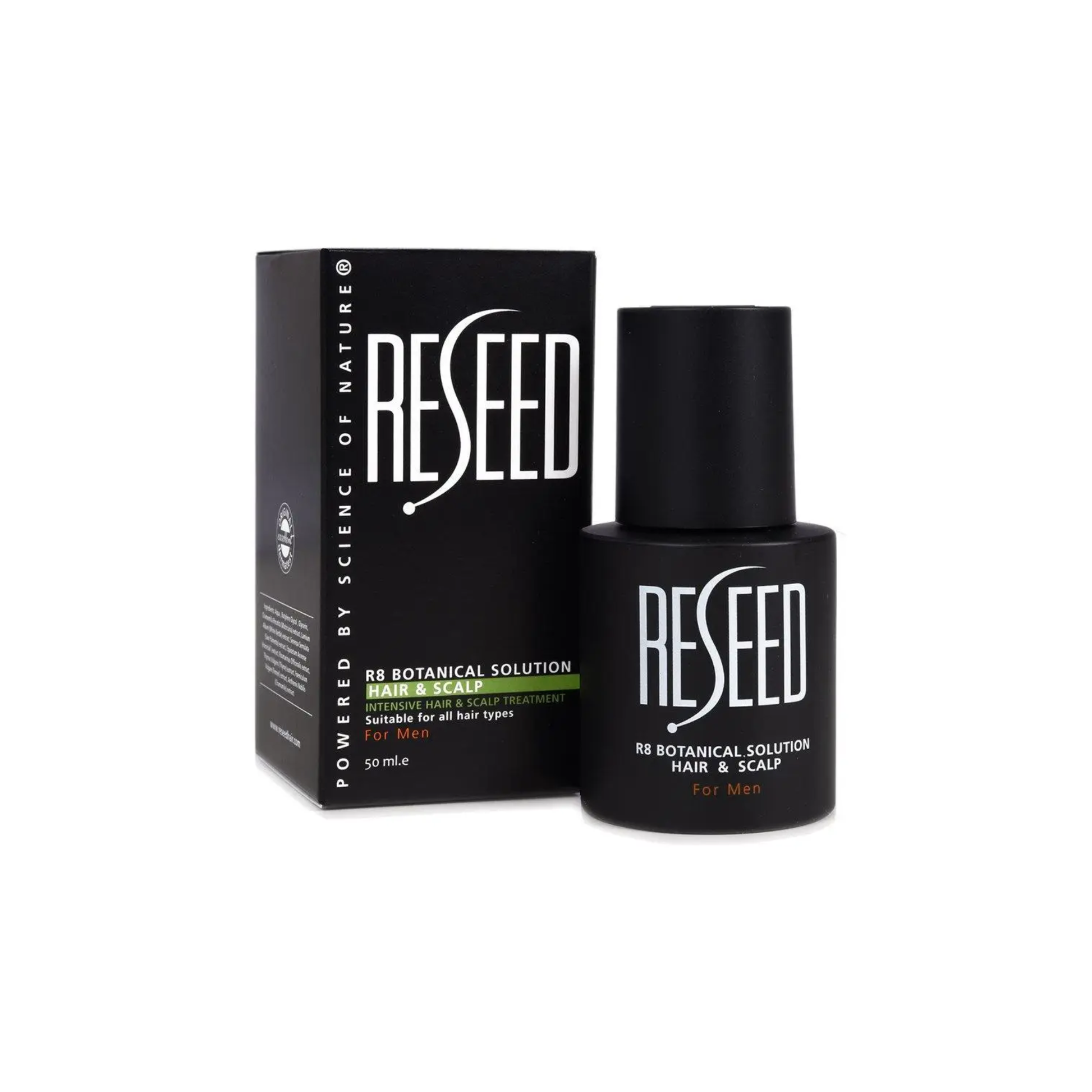 Reseed R8 Botanical Hair Solution for men 50ml, 8 botanical extracts to help support hair density and scalp health