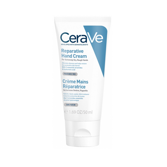 CeraVe Reparative Hand Cream 50ml with ceramides and hyaluronic acid for severely dry and rough hands
