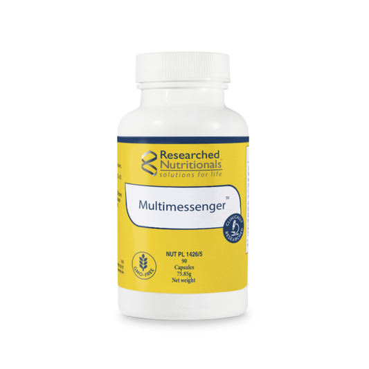 Researched Nutritionals MultiMessenger 90 capsules food supplement with zinc selenium transfer factors and mushroom extracts