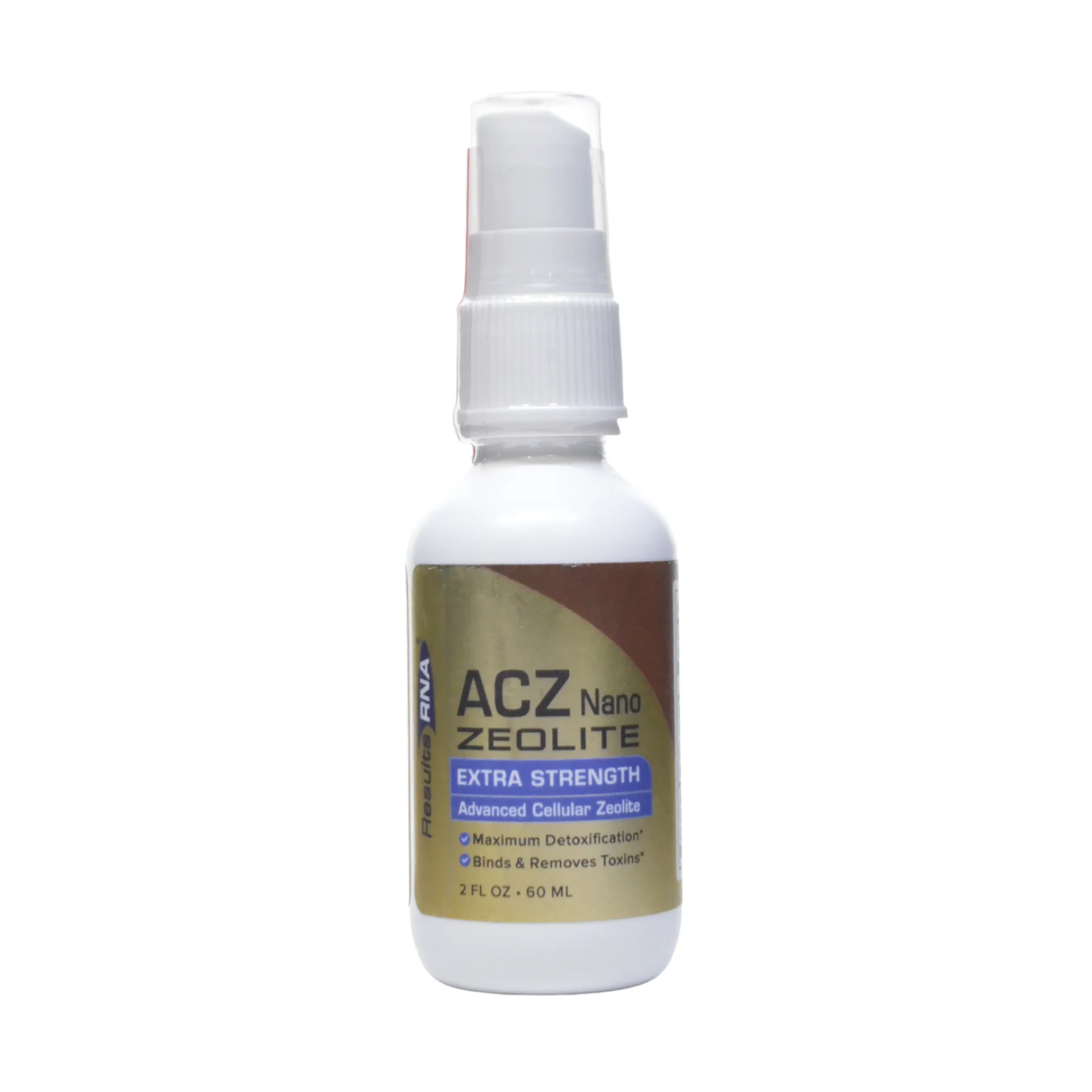 Results RNA ACZ Nano Zeolite Extra Strength 60ml oral spray with nano-scale clinoptilolite zeolite, vegan and Non-GMO detox support formula