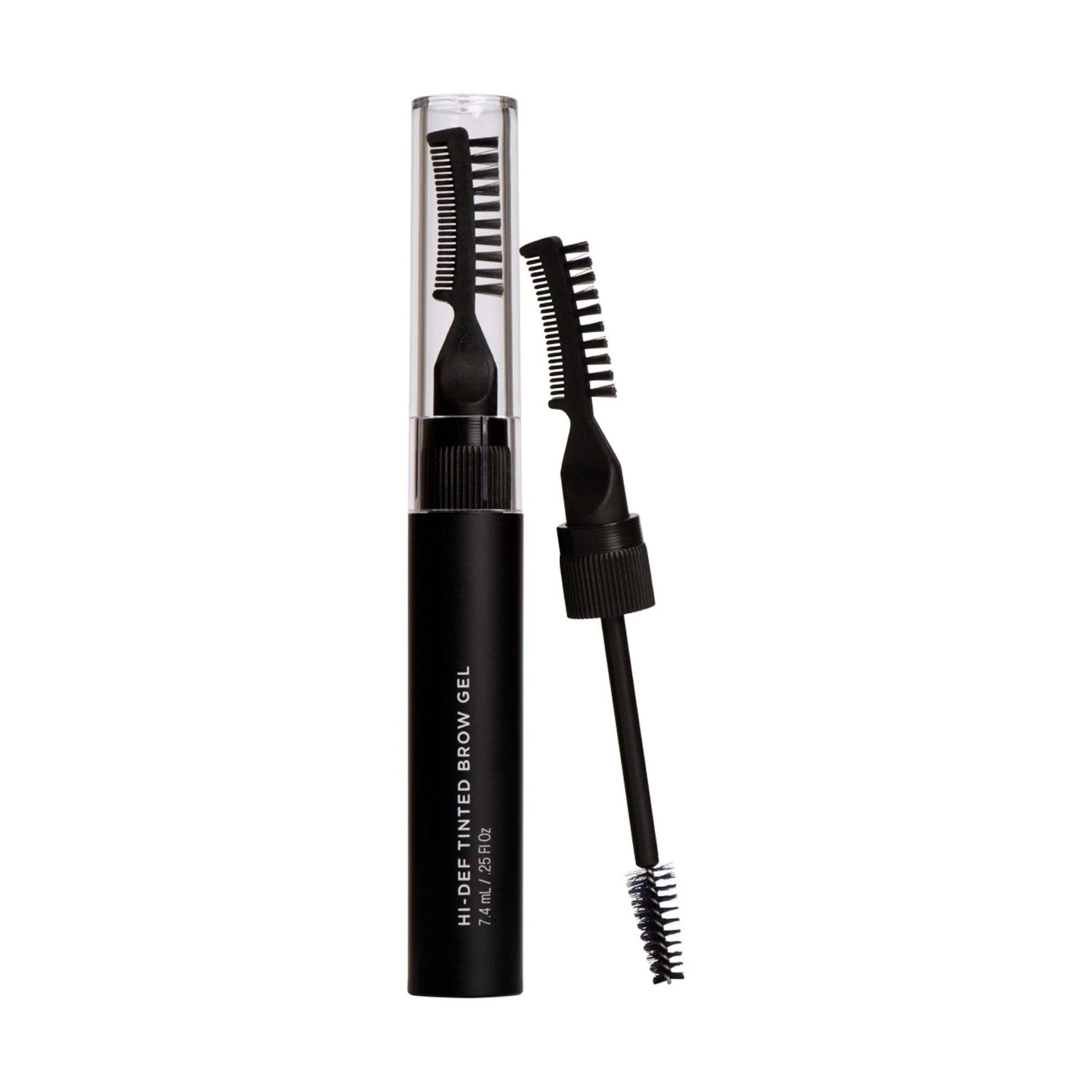RevitaLash Hi-Def Tinted Brow Gel Soft Brown 7.4ml with precision styling brush for sculpted all-day brow definition