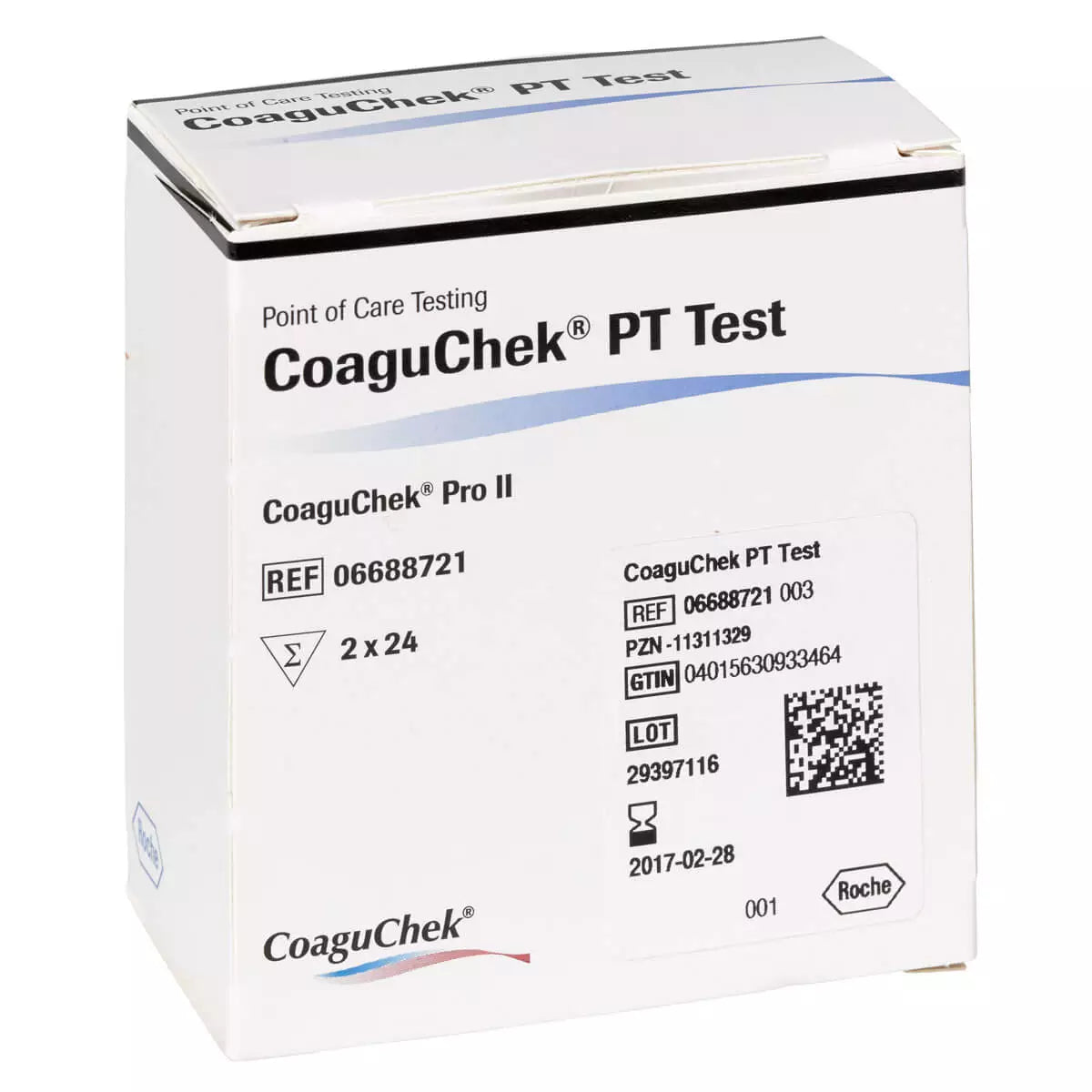 Roche CoaguChek PT Test Strips 48 strips pack for CoaguChek Pro II coagulation monitor INR and prothrombin time testing