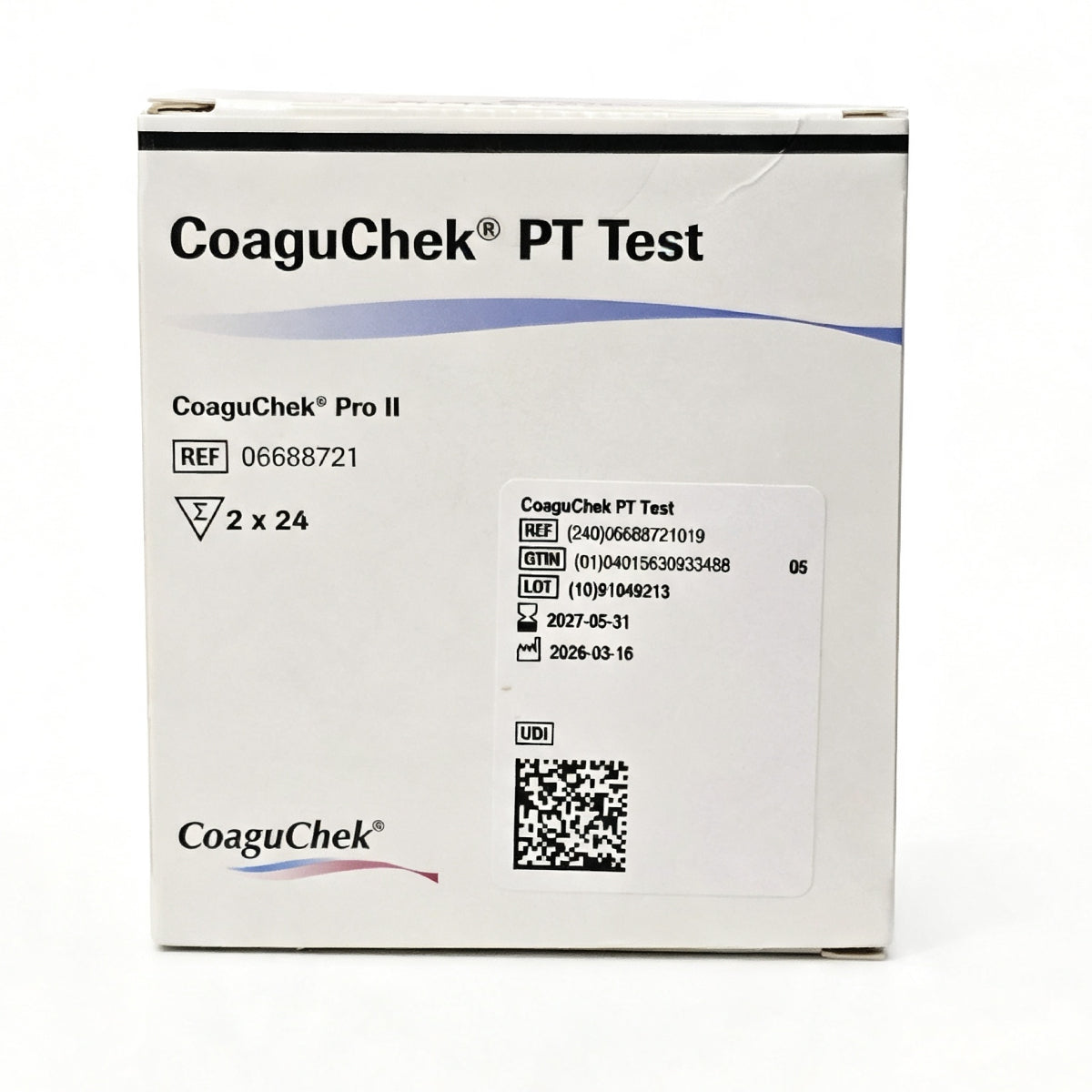 Roche CoaguChek PT Test Strips 48 strips pack for CoaguChek Pro II coagulation monitor INR and prothrombin time testing