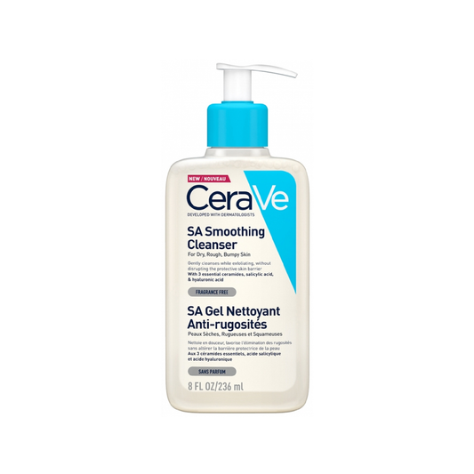 CeraVe SA Smoothing Cleanser 236ml with salicylic acid and ceramides for dry, rough and sensitive skin
