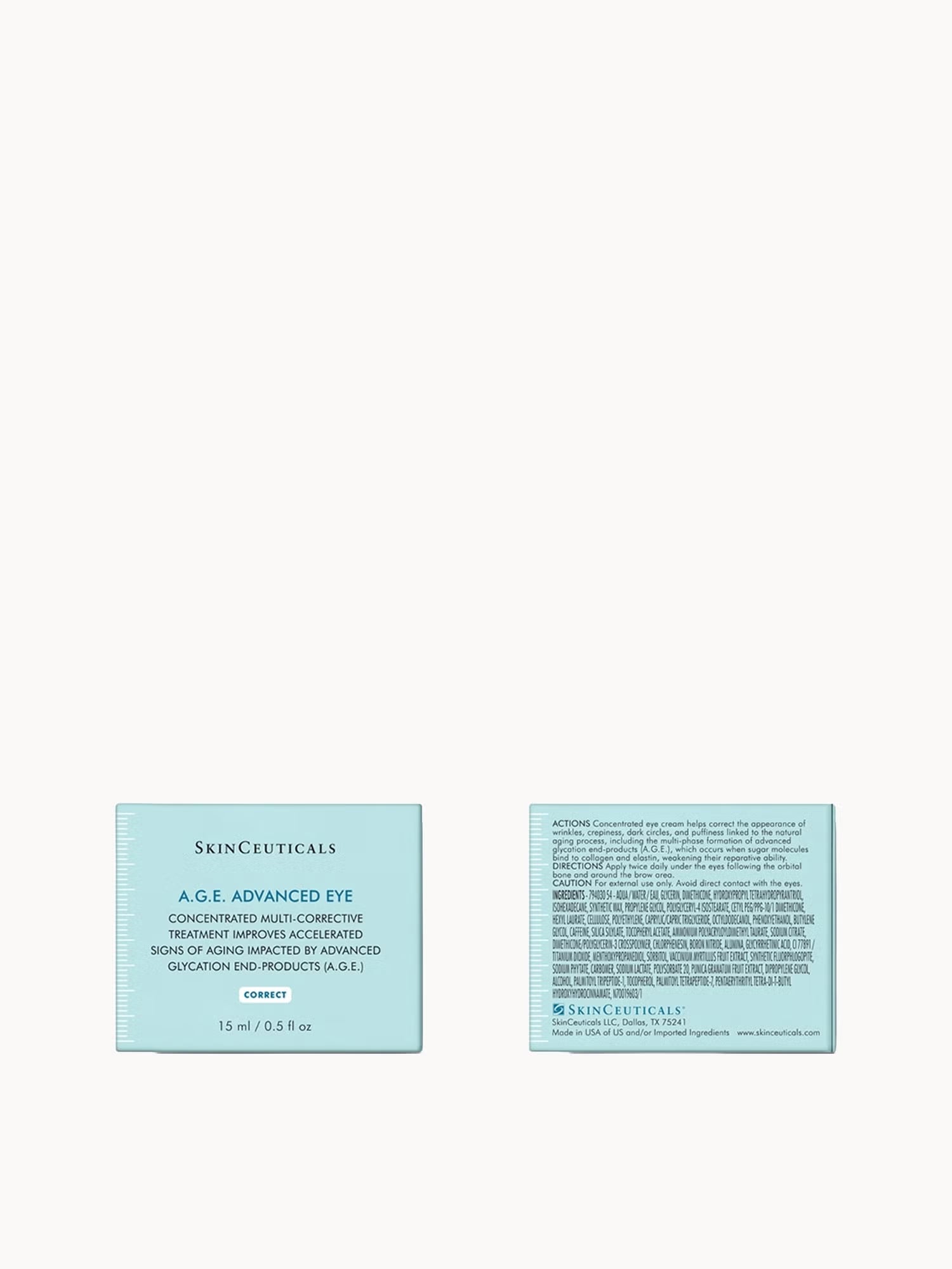 SkinCeuticals A.G.E. Advanced Eye with peptides caffeine and proxylane helps firm skin and brighten under eye area