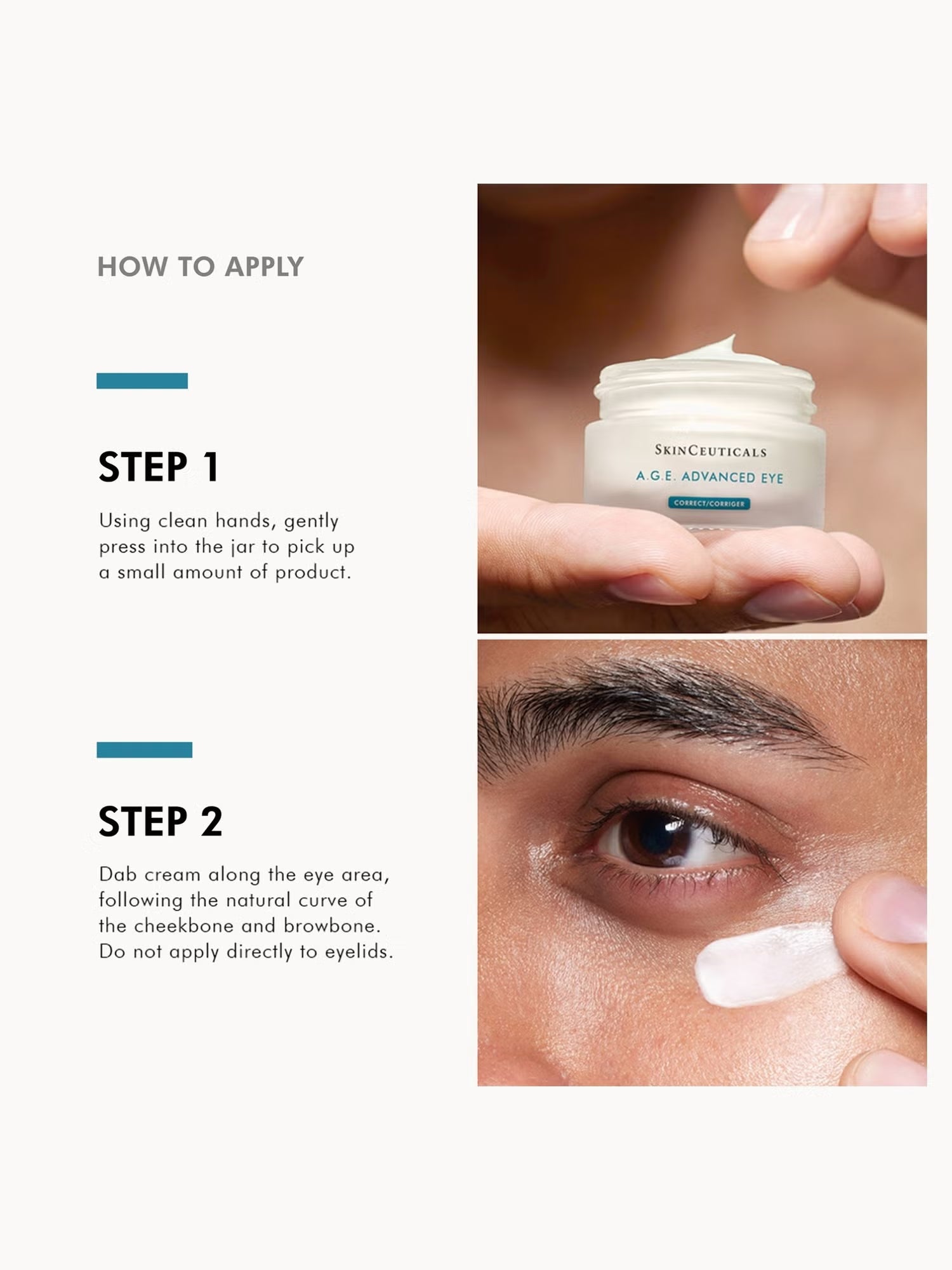 SkinCeuticals A.G.E. Advanced Eye Cream for tired eyes helps reduce puffiness dark circles and fine lines for a refreshed look
