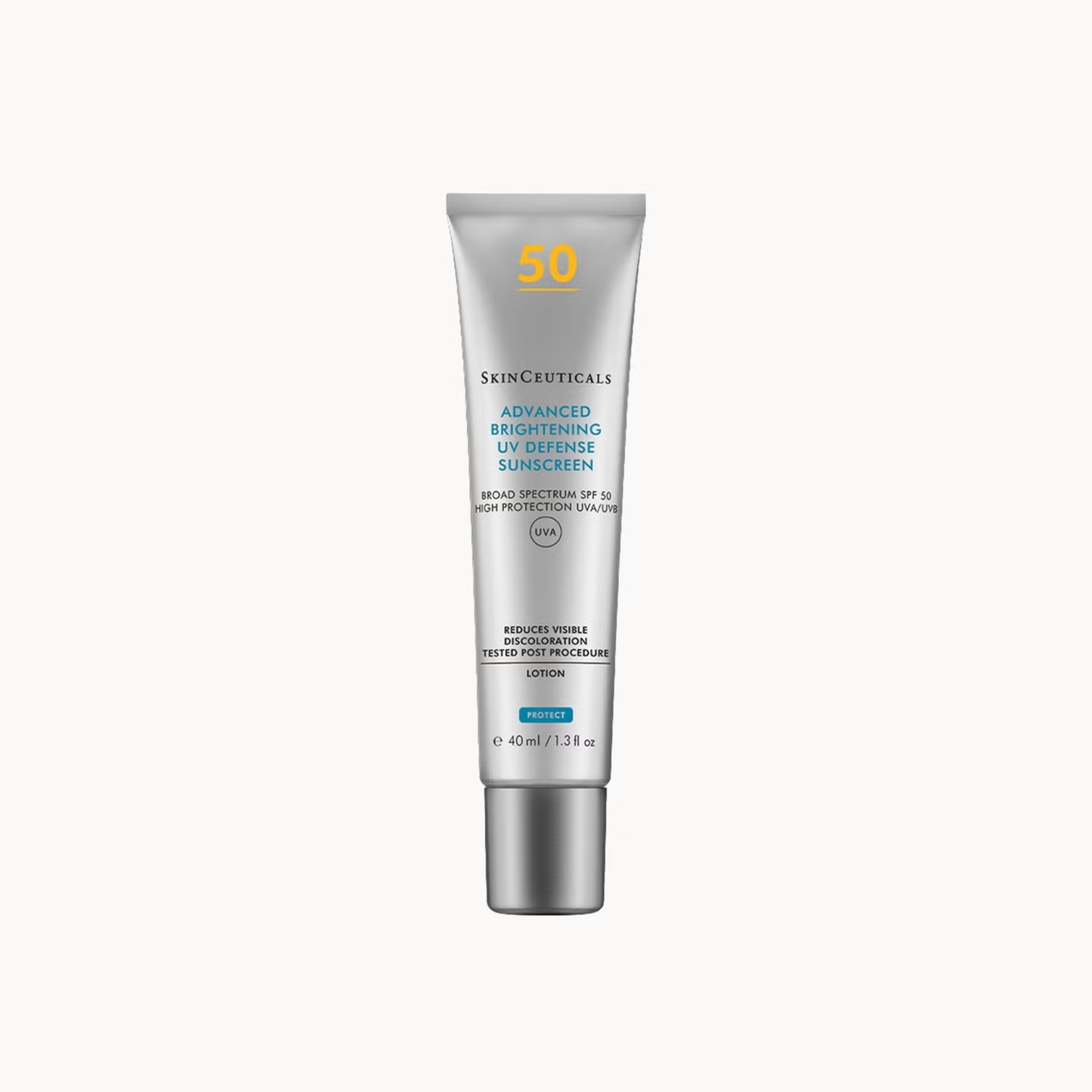 SkinCeuticals Advanced Brightening UV Defense SPF 50 40ml lightweight sunscreen to protect skin and reduce pigmentation for a brighter even complexion