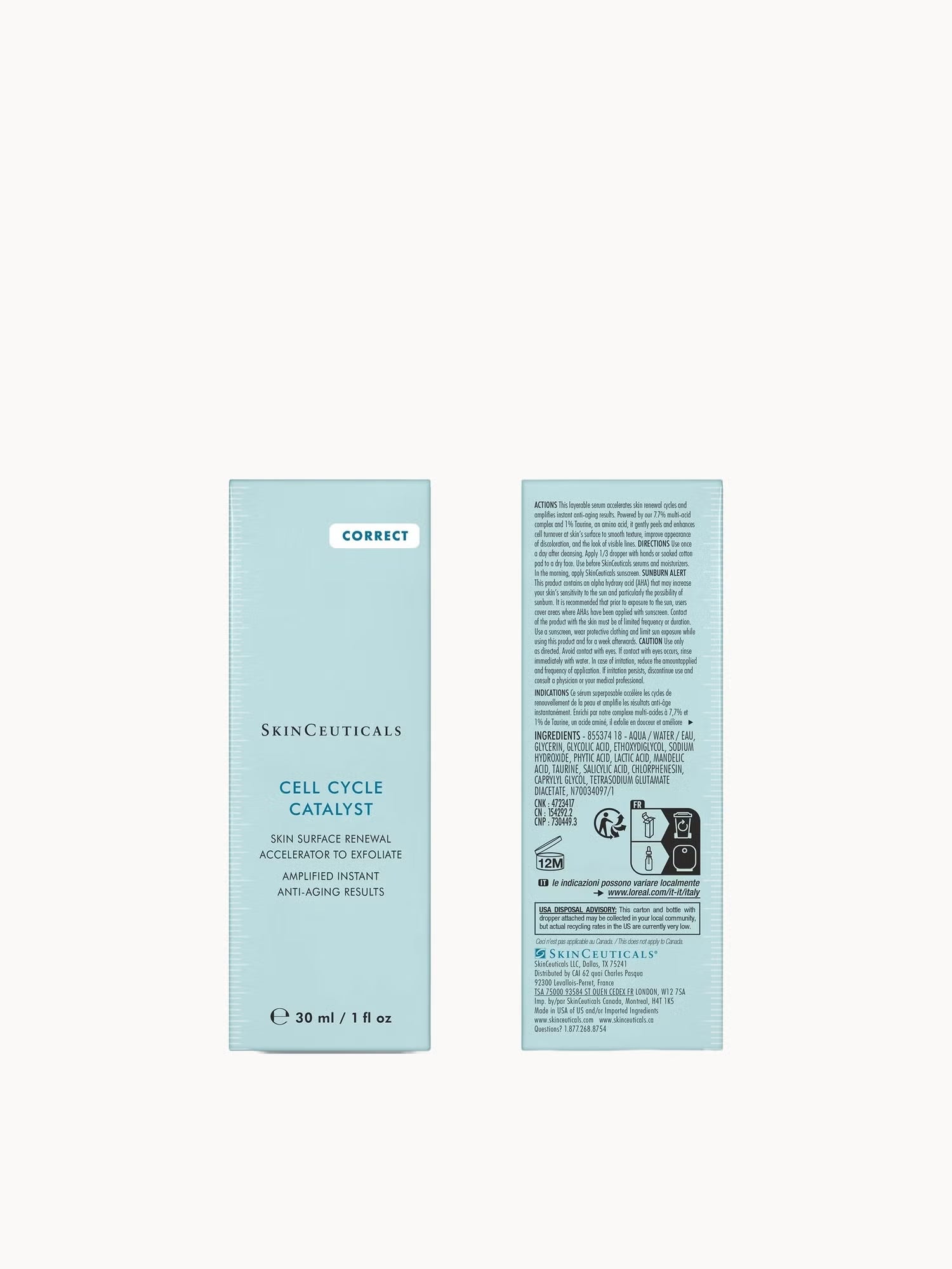 SkinCeuticals Cell Cycle Catalyst with glycolic lactic mandelic and salicylic acid helps gently peel skin accelerate renewal and improve overall skin clarity