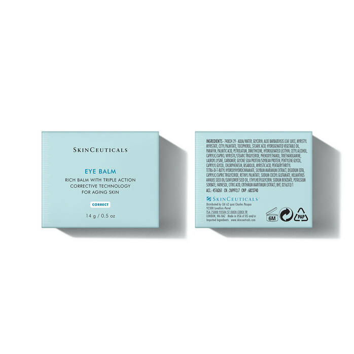 SkinCeuticals Correct Eye Balm with vitamin E aloe vera and retinyl palmitate helps support collagen hydrate skin and reduce visible signs of ageing