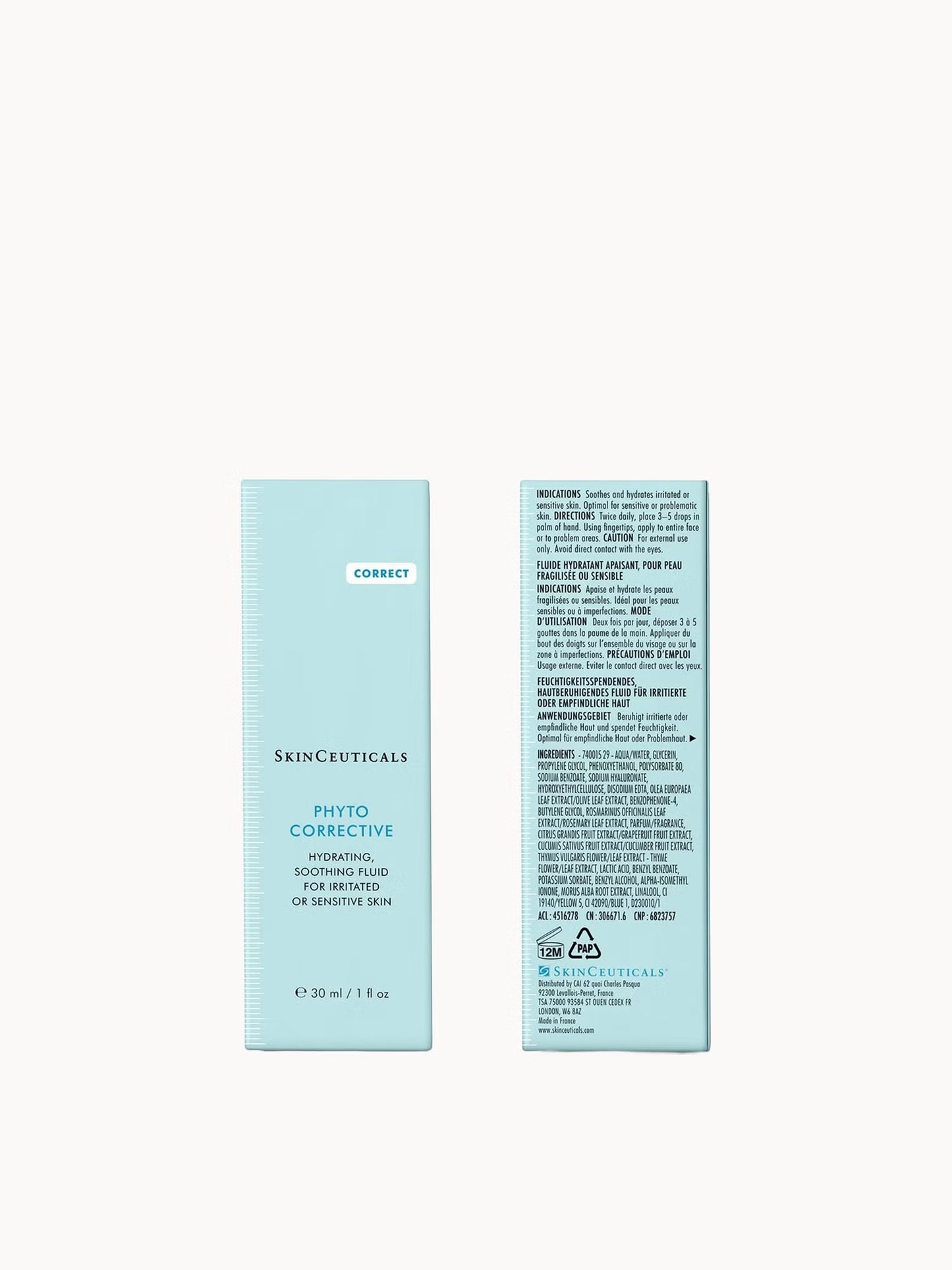 SkinCeuticals Phyto Corrective Gel with hyaluronic acid and botanical extracts helps calm irritation and improve skin clarity