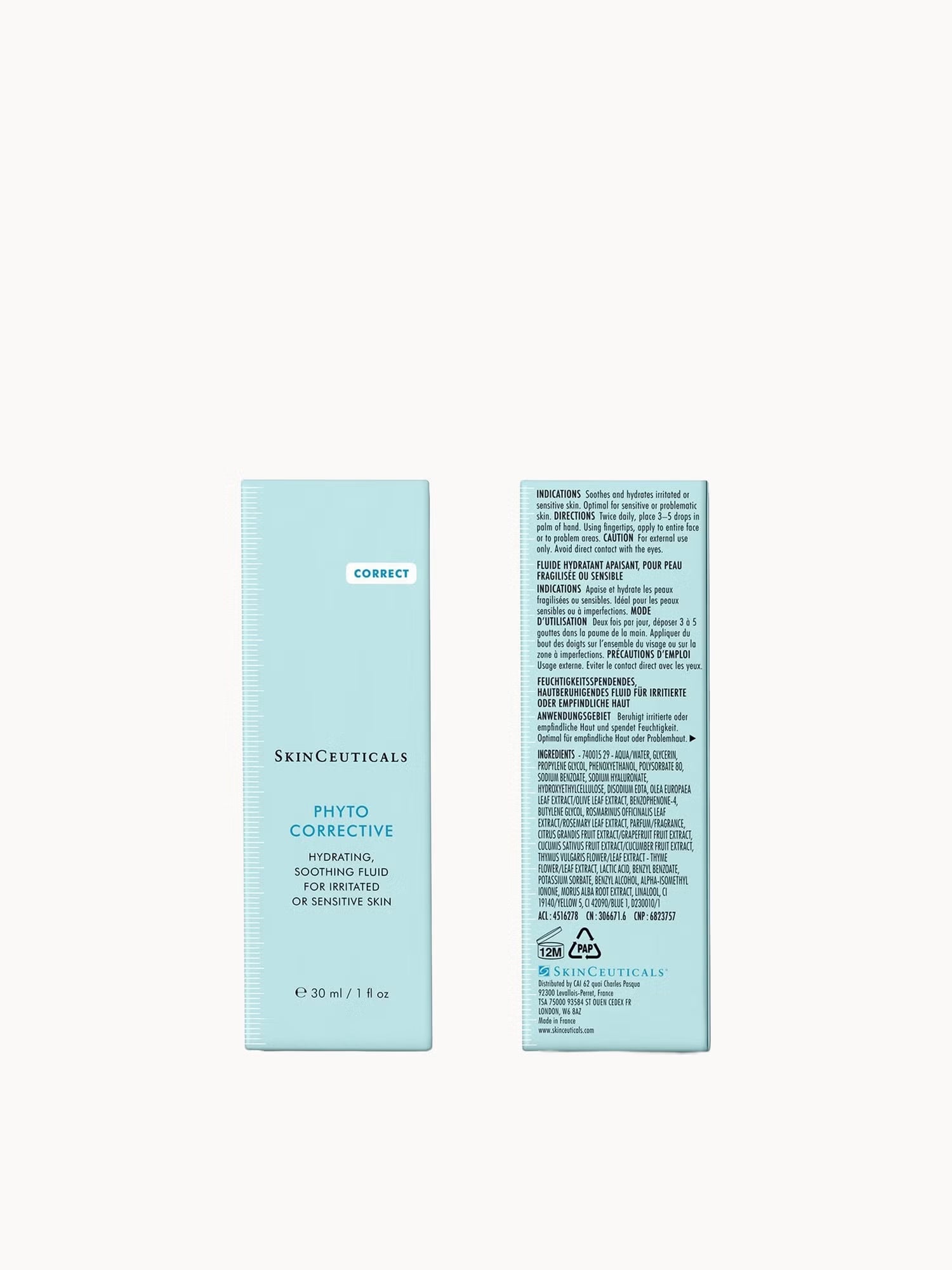 SkinCeuticals Phyto Corrective Gel with hyaluronic acid and botanical extracts helps calm irritation and improve skin clarity