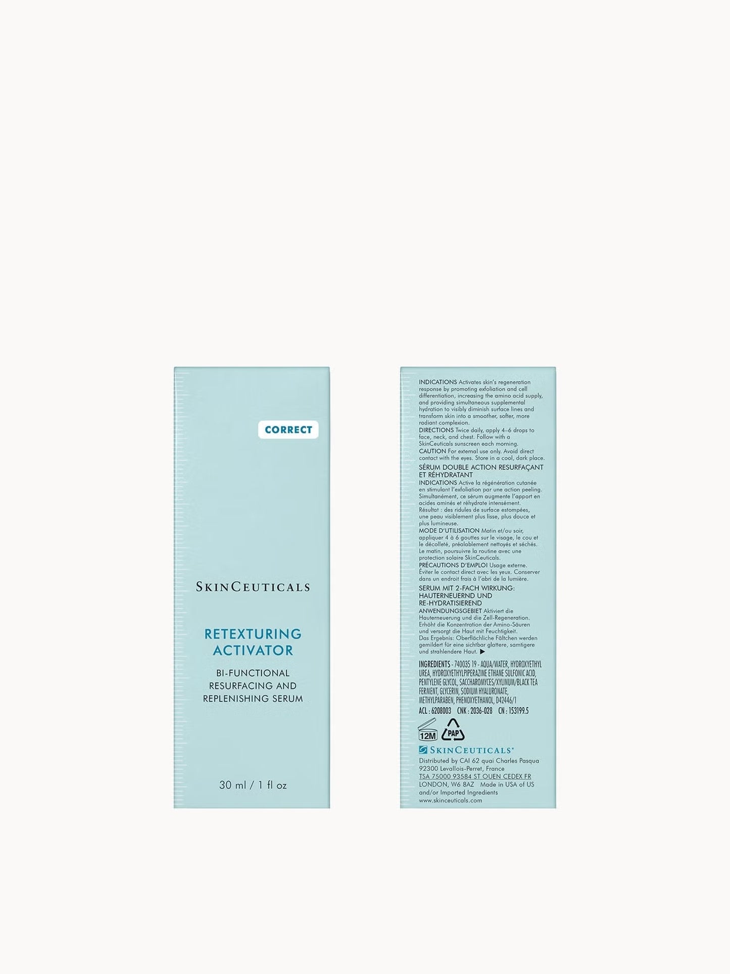 SkinCeuticals Retexturing Activator with hyaluronic acid and ferment complex supports natural exfoliation hydrates skin and improves surface smoothness and clarity