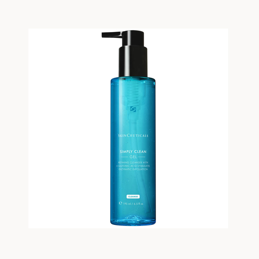 SkinCeuticals Simply Clean 195ml exfoliating gel cleanser that removes oil makeup and impurities while refining pores for smoother skin