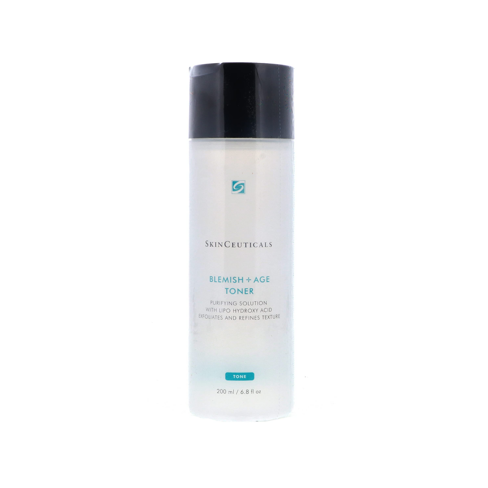 SkinCeuticals Blemish Age Toner with salicylic acid glycolic acid and capryloyl salicylic acid helps exfoliate skin refine pores and control excess oil