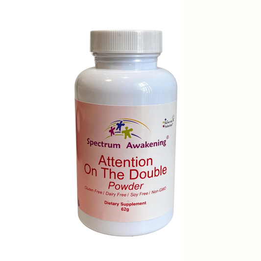 Spectrum Awakening Attention On The Double 62g powder with L-tyrosine vitamin C and iron gluten free dairy free