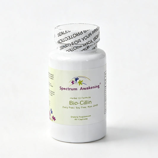 Spectrum Awakening Bio-Cillin 60 capsules broad spectrum herbal digestive supplement with Zinc and 16 herbal extracts for gut health support