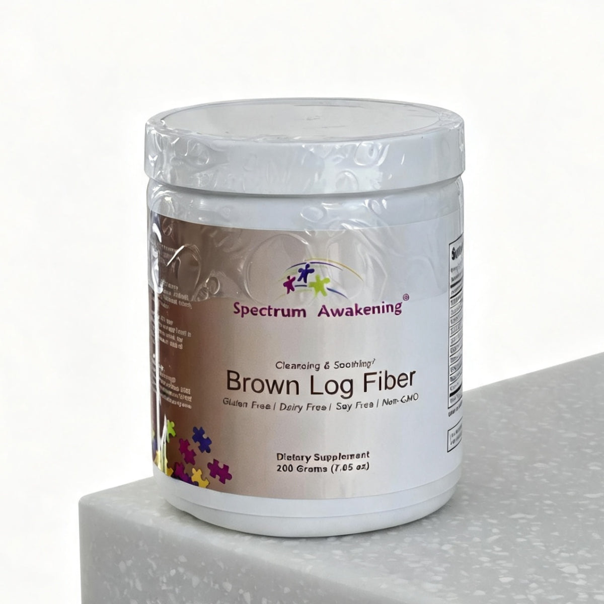 Spectrum Awakening Brown Log Fiber 200g multi-source plant fibre powder blend for digestive health and regular bowel movements