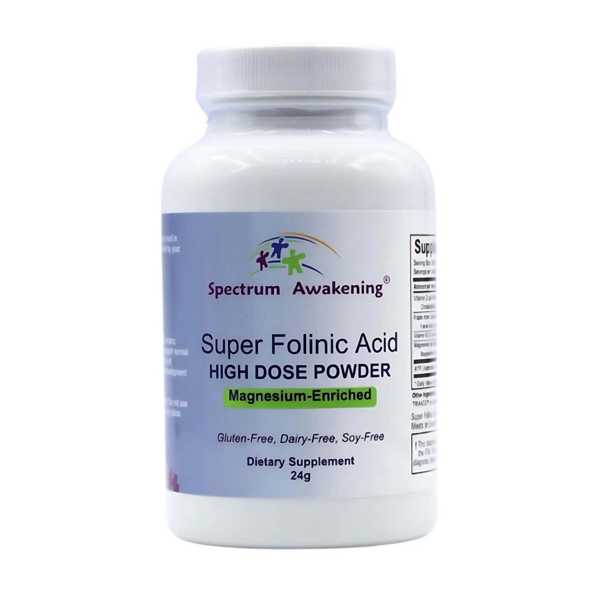 Spectrum Awakening Super Folinic Acid High Dose 24g neutral-tasting powder with Folinic Acid, Magnesium Bisglycinate and Vitamin B12
