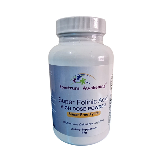Spectrum Awakening Super Folinic Acid High Dose Powder 63g sugar free xylitol sweetened gluten free dairy free soy free