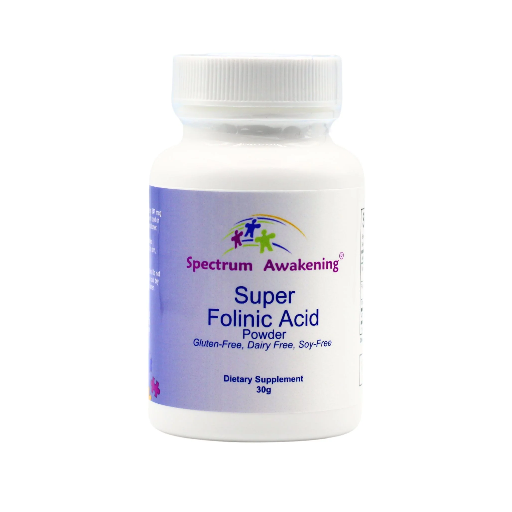 Spectrum Awakening Super Folinic Acid Powder 30g with absorption co-factors gluten free dairy free soy free