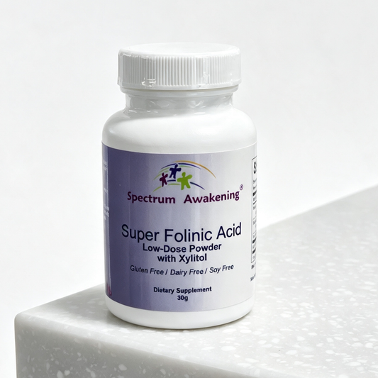 Spectrum Awakening Super Folinic Acid Powder 30g with absorption co-factors gluten free dairy free soy free