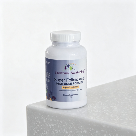 Spectrum Awakening Super Folinic Acid High Dose Powder 63g sugar free xylitol sweetened gluten free dairy free soy free