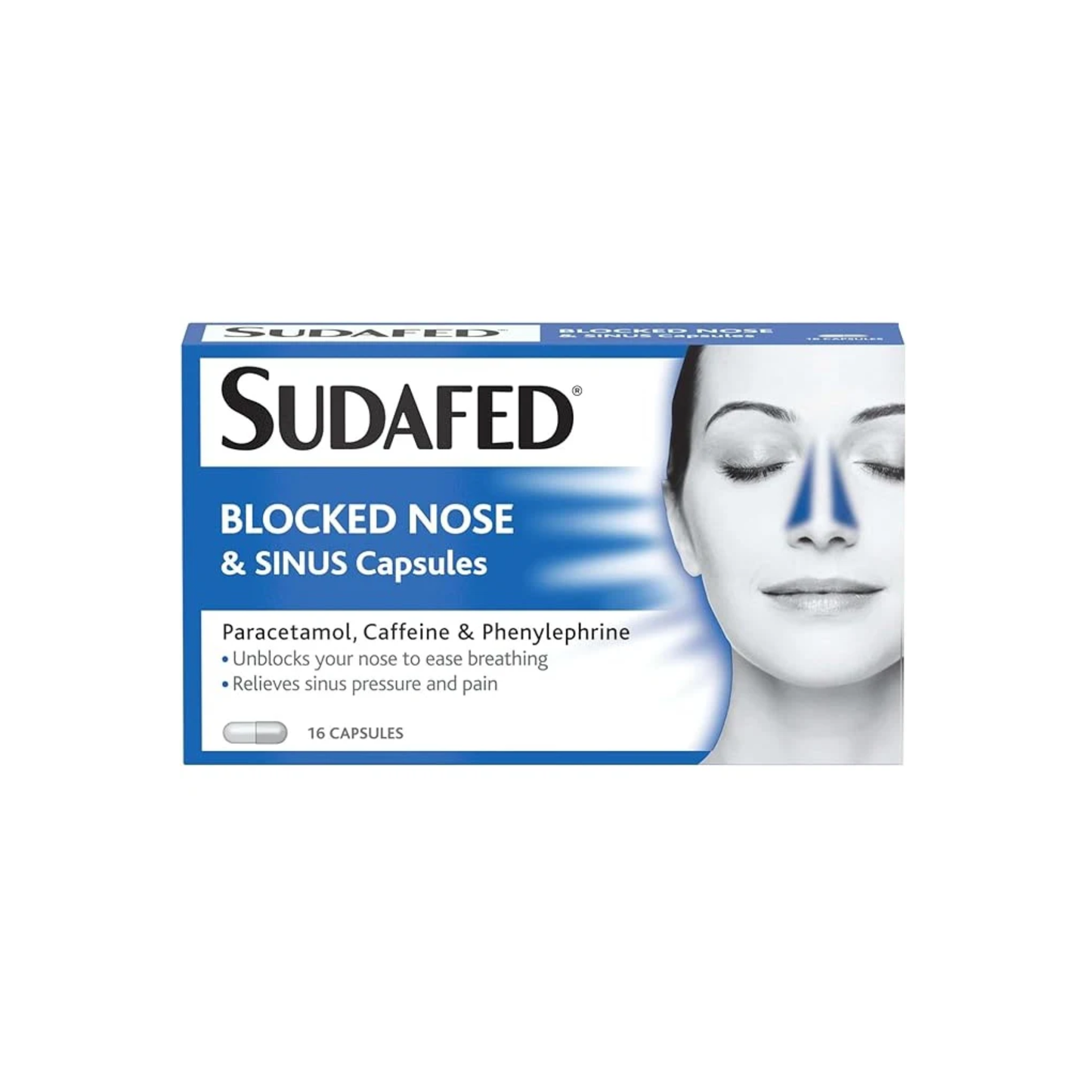 Sudafed Blocked Nose & Sinus 16 Capsules