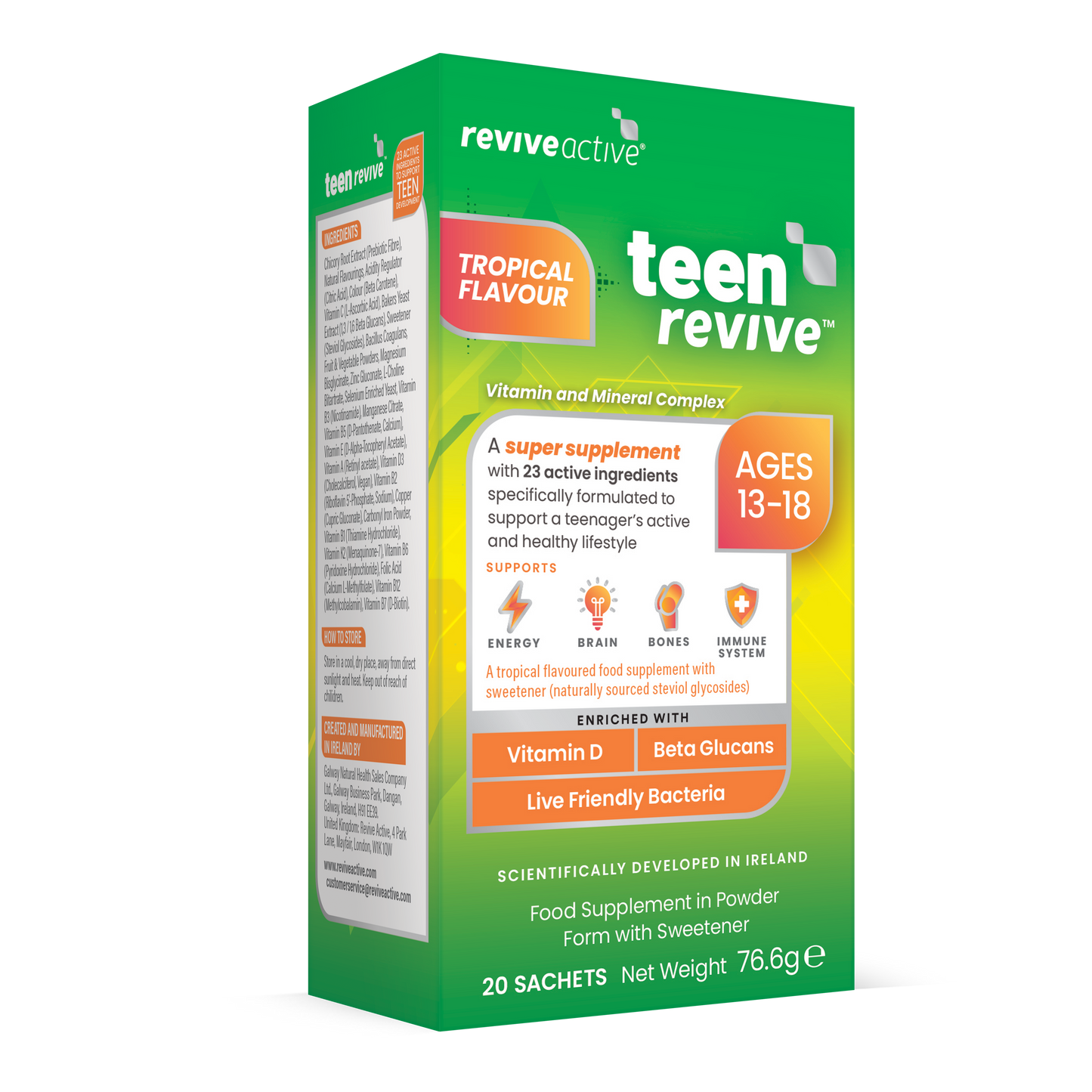 Revive Active Teen Revive Tropical Flavour 20 Sachets