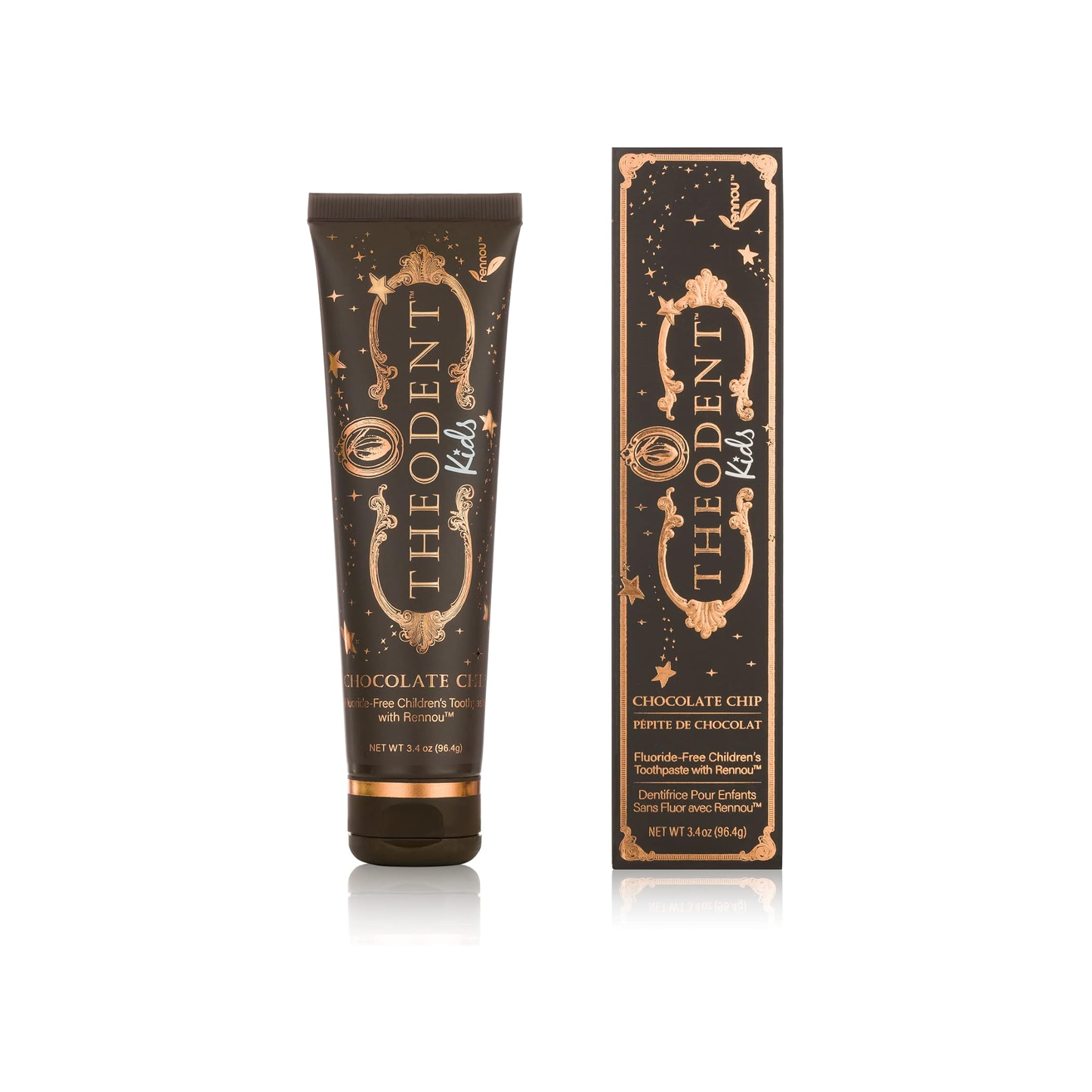 Theodent Kids chocolate toothpaste 96.4g fluoride free formula designed for children to strengthen enamel and support safe daily oral care