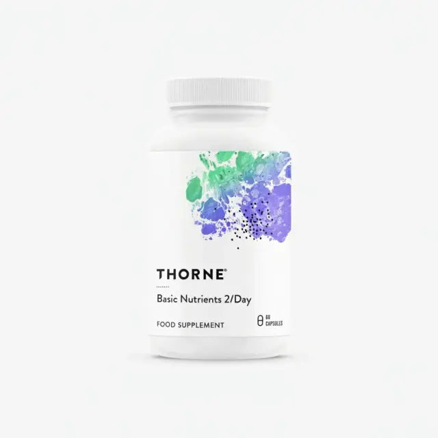 Thorne Basic Nutrients 2/Day 60 capsules NSF Certified for Sport daily multivitamin with TRAACS chelated minerals vitamin D3 and methylcobalamin