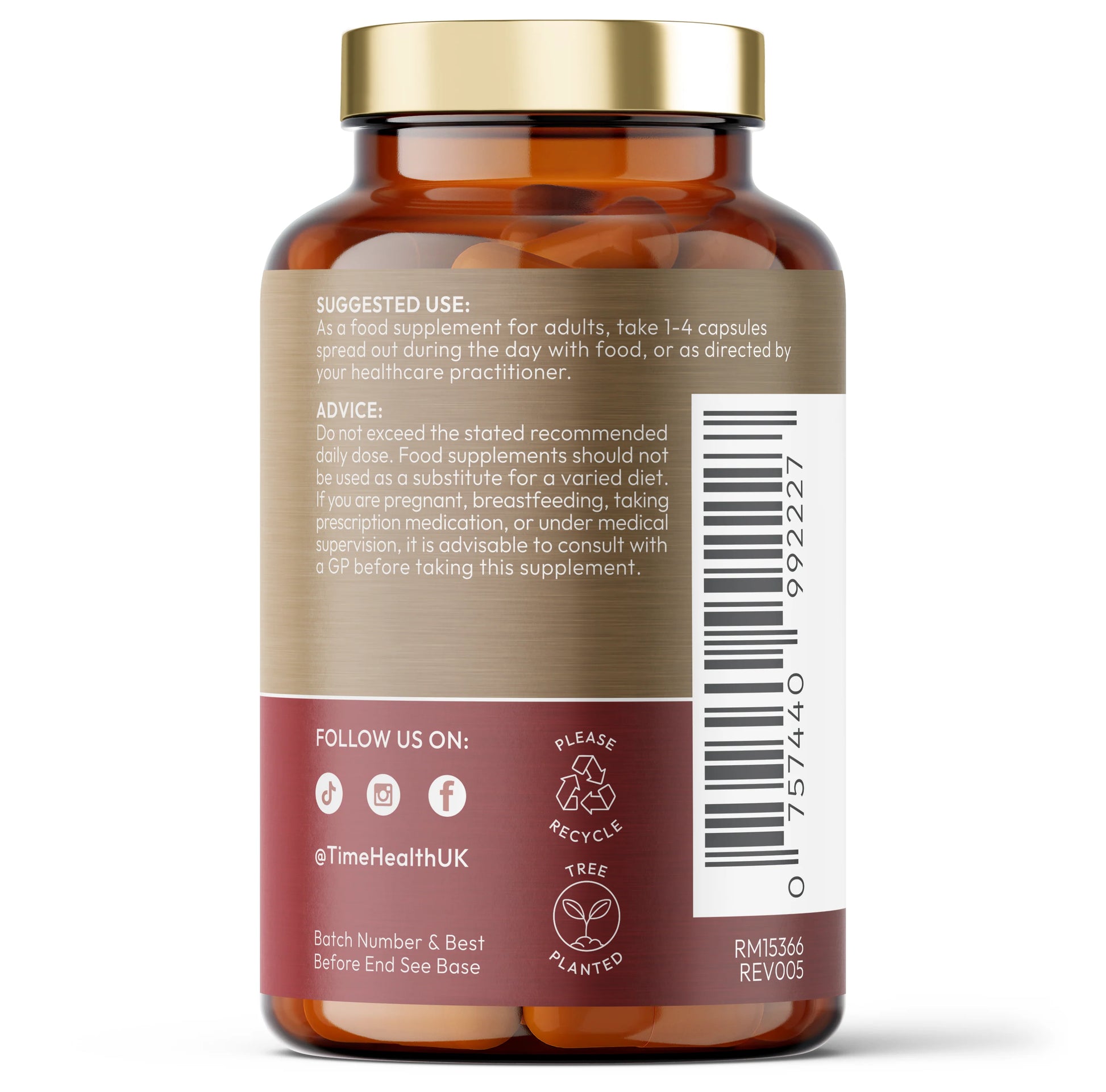 Time Health Acerola Cherry vegan gluten-free non-GMO natural vitamin C supplement made in the UK