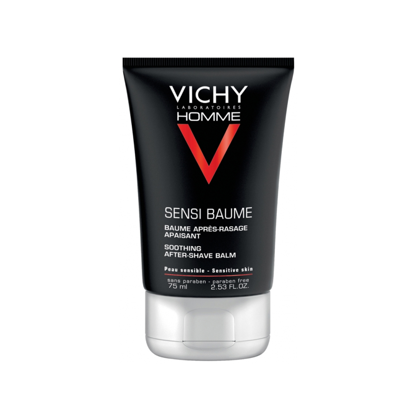 Vichy Homme Sensi Balm After-Shave Balm 75ml alcohol-free with Mineral Calcium soothing and moisturising sensitive skin post-shave