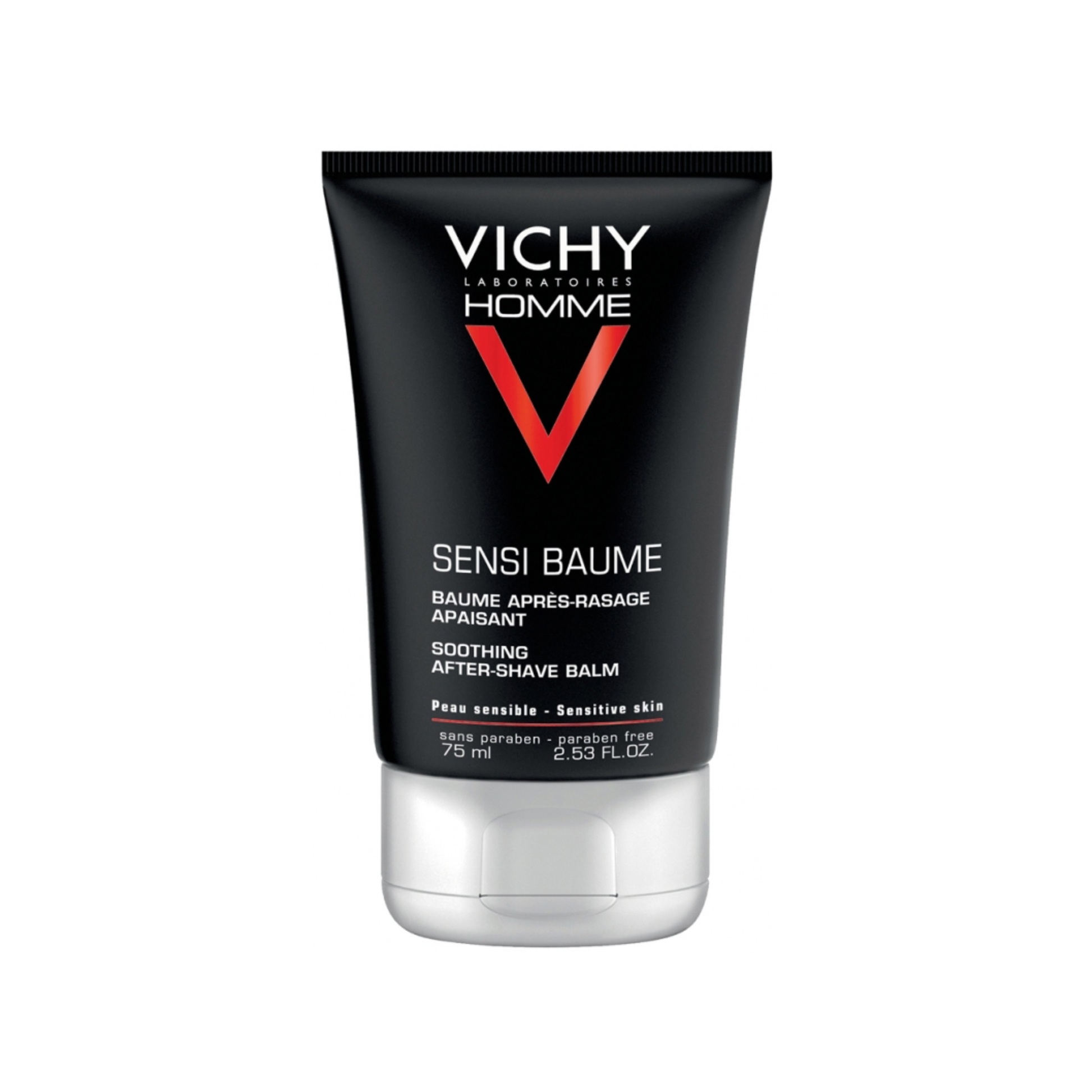 Vichy Homme Sensi Balm After-Shave Balm 75ml alcohol-free with Mineral Calcium soothing and moisturising sensitive skin post-shave