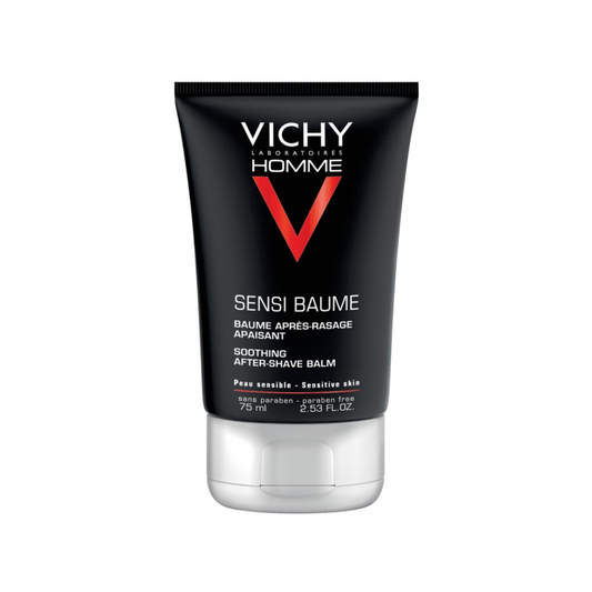 Vichy Homme Sensi Balm After-Shave Balm 75ml alcohol-free with Mineral Calcium soothing and moisturising sensitive skin post-shave