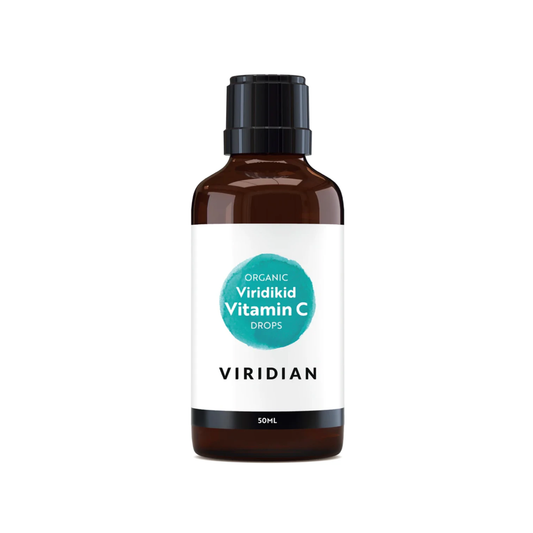 Viridian Viridikid Organic Vitamin C drops 50ml acerola cherry liquid supplement supporting infant immunity energy and healthy growth from 6 months