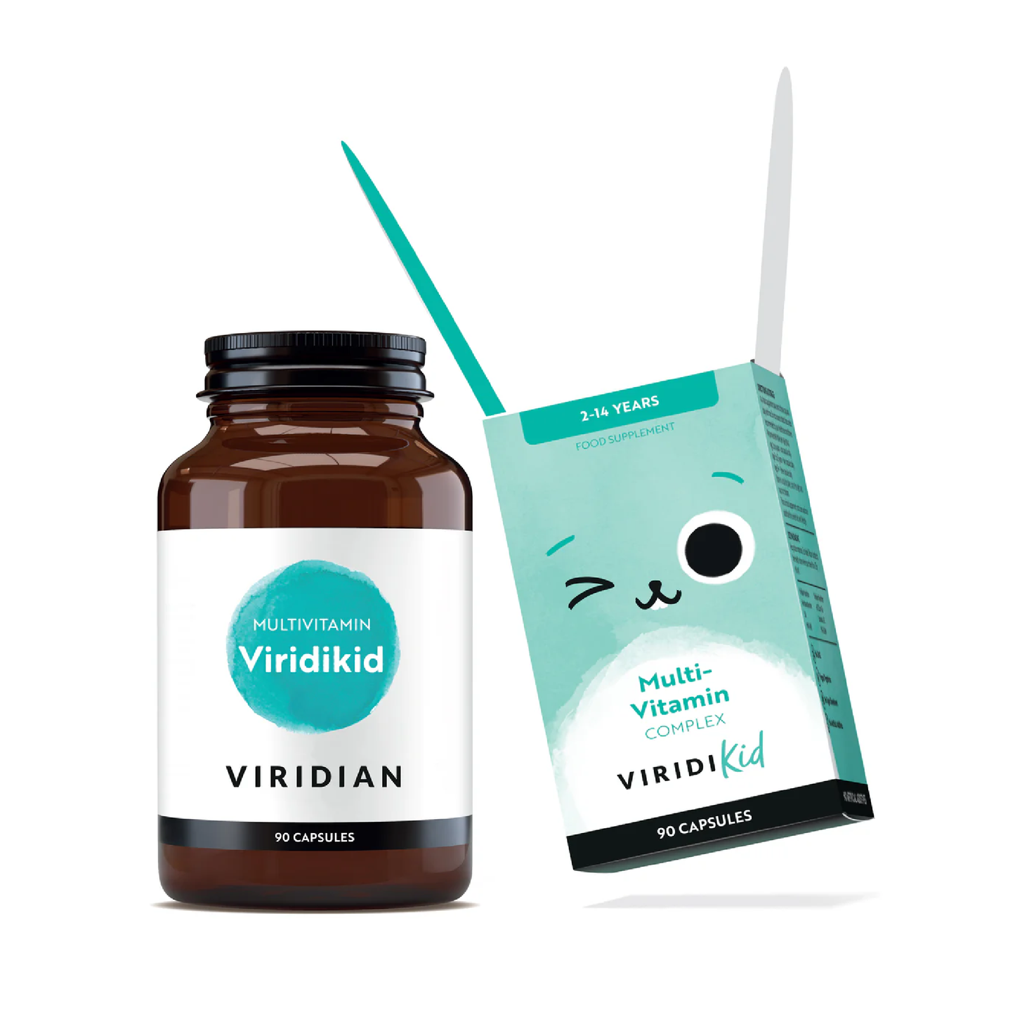Viridian ViridiKid Multivitamin 150 Capsules complete daily supplement for children aged 2 to 14 supporting growth immunity and energy