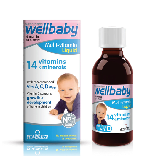 Vitabiotics Wellbaby Multi Vitamin Liquid 150ml oral supplement for infants and toddlers daily nutrition support for growth immunity and development