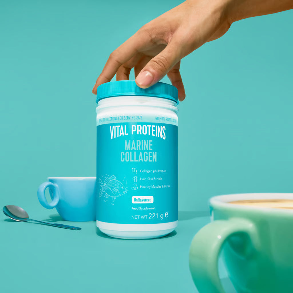 Vital Proteins Marine Collagen blends into coffee or smoothies, so you can add collagen to your favourite drinks with ease.